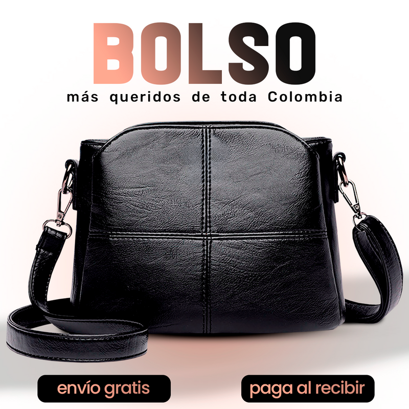 Bolso Italian de Cuero  - Moderna y Sofisticada + Regalo Exclusivo